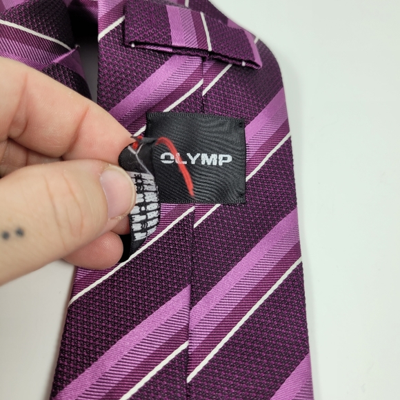OLYMP | 100% silk handmade striped tie - Picture 6 of 7